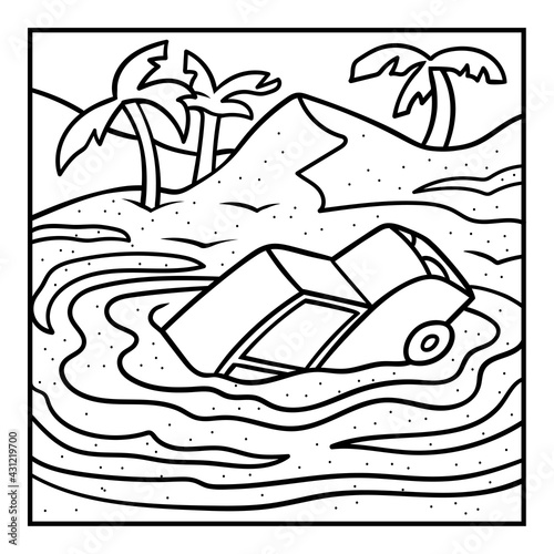 Coloring book for kids, Quicksand background