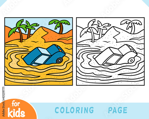 Coloring book for kids, Quicksand background