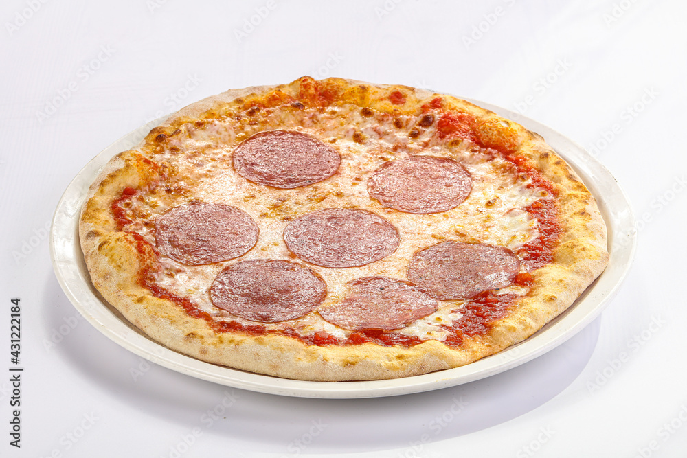 Italian Pizza with sausages and cheese Italian Pizza with sausages and cheese