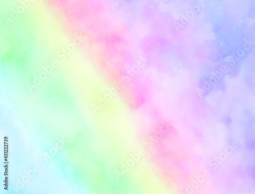 水彩 虹色 背景壁紙