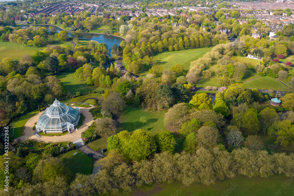 The Palm House and Sefton Park in Liverpool