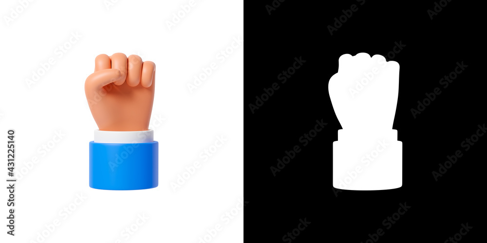 Obraz premium Cartoon hands gestures. 3d illustration