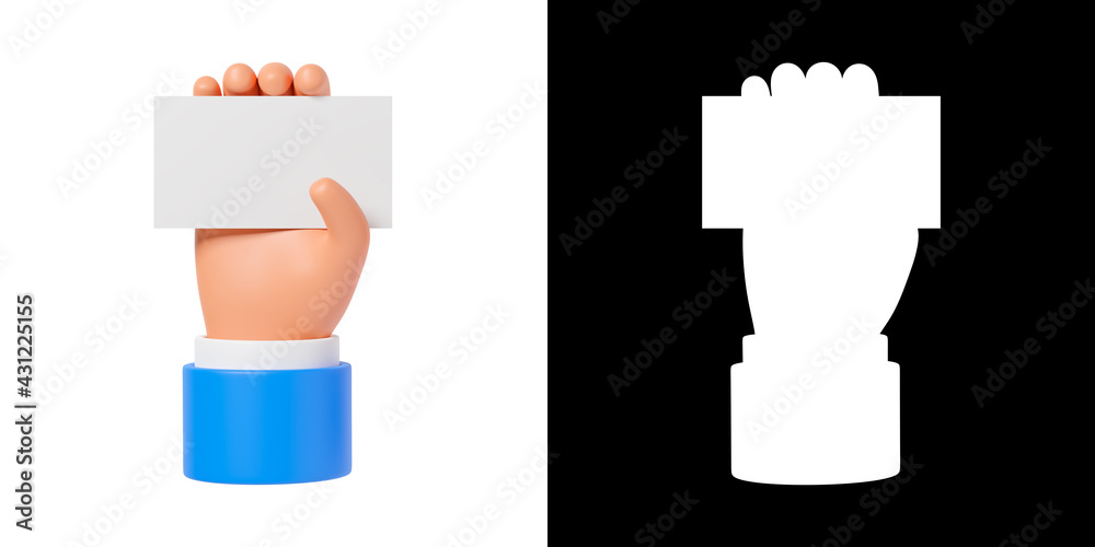 Fototapeta premium Cartoon hands gestures. 3d illustration
