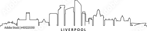 LIVERPOOL England United Kingdom City Skyline Vector
