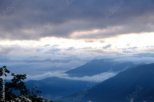 clouds over the mountains