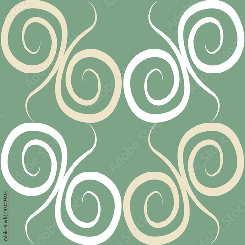 Seamless texture, pattern on a square background - colored curls. Abstraction.