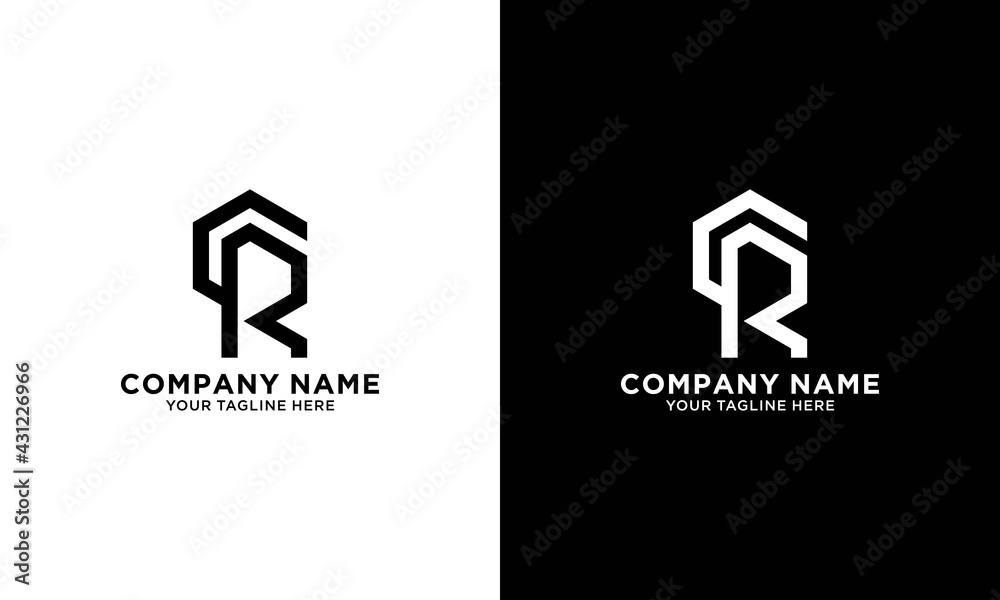 CR or RC Monogram Logo Icon Vector Symbol CR or RC Monogram Logo Icon Vector Symbol