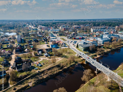 City center of Valmiera in Latvia during sunny day © Uldis Laganovskis