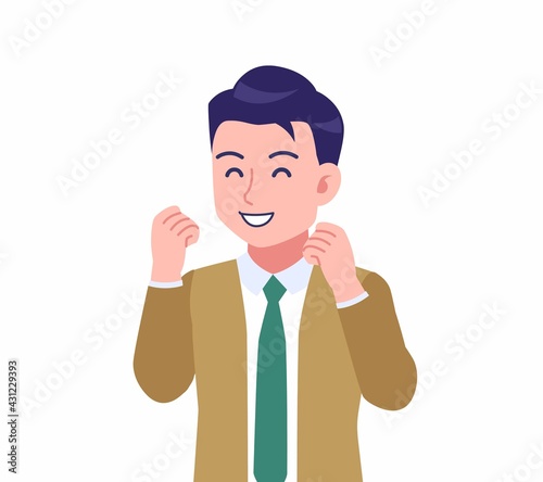 ネクタイをした若い男性