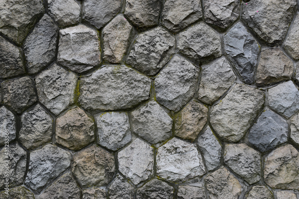 Mosaic texture of coarse artificial stone close up Mosaic texture of coarse artificial stone close up