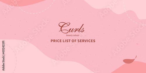 Abstract backgrounds. Hand-drawn various shapes and objects of doodles, spots, drops. Modern trendy vector illustration. Pastel shades. Wavy objects. Cover for price list, catalog, certificate, diplom