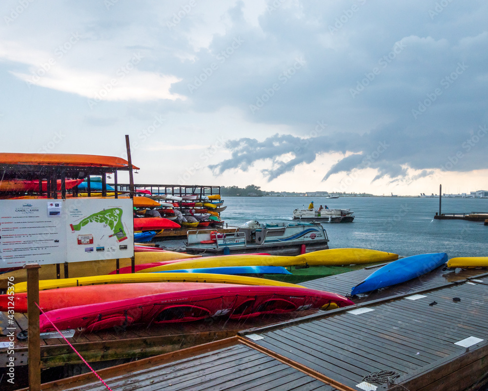 There's a rush to get every one and everything secure as a summer storm arrives over Toronto's Inner Harbour. There's a rush to get every one and everything secure as a summer storm arrives over Toronto's Inner Harbour.