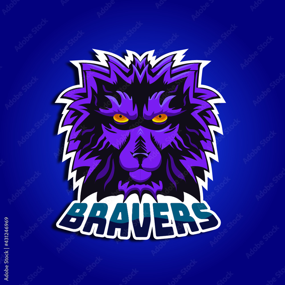 Obraz premium lion head vector