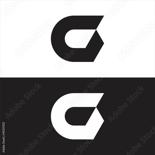 g logo vector design black simple photo