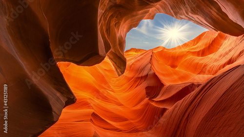 Antelope Canyon Arizona USA - abstract background. Travel concept
