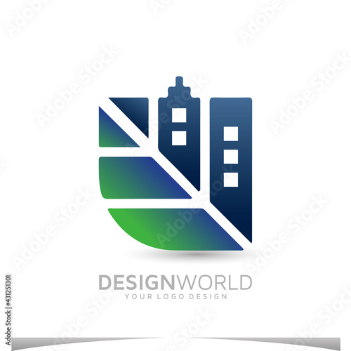 Bio home vector logo design template.