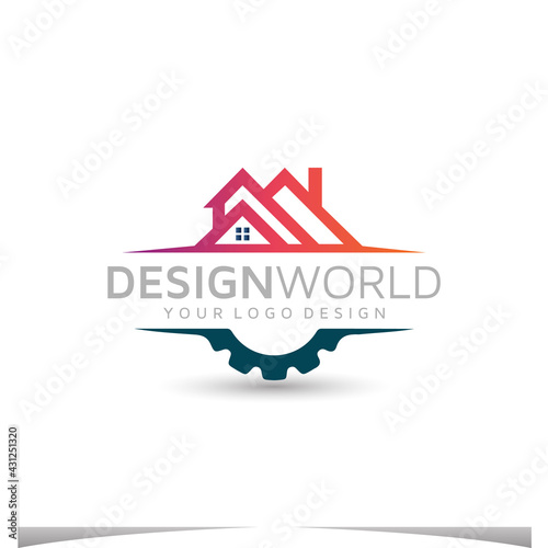 Home Inspections vector logo design template.