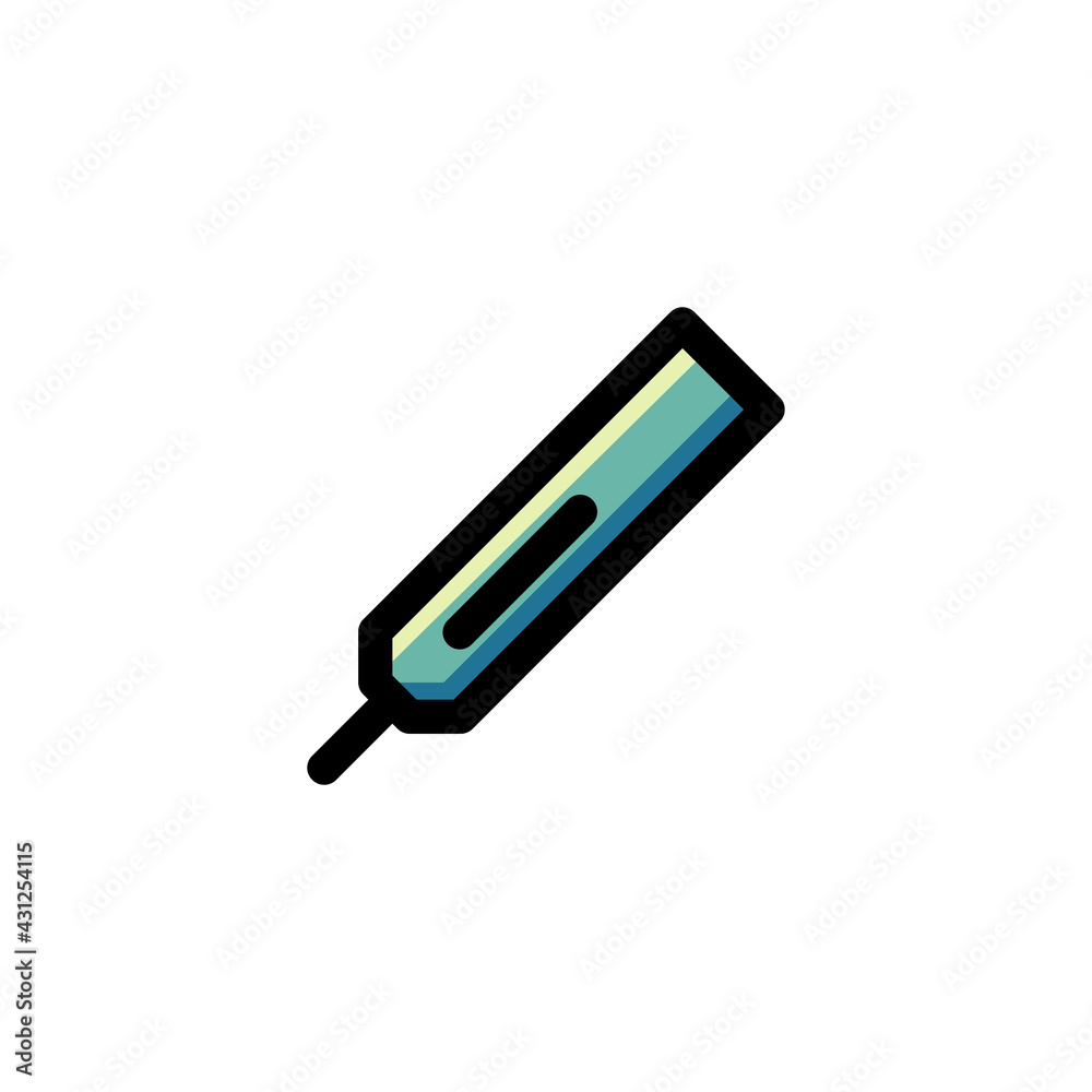 Thermometer Medical Outline Icon Logo Vector Illustration. Thermometer Medical Outline Icon Logo Vector Illustration.