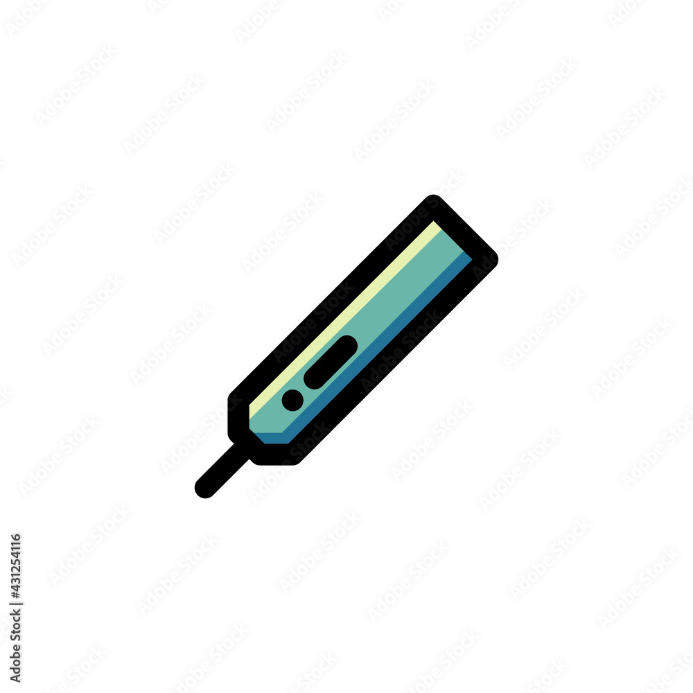 Thermometer Medical Outline Icon Logo Vector Illustration. Thermometer Medical Outline Icon Logo Vector Illustration.