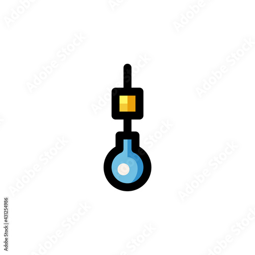 Earrings Fashion Outline Icon Logo Vector Illustration.