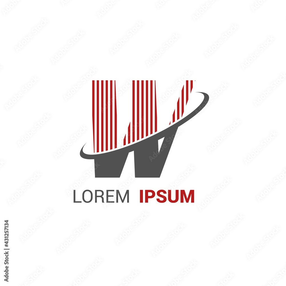 alphabet logo template with red stripes lines and swoosh orbit ring alphabet logo template with red stripes lines and swoosh orbit ring
