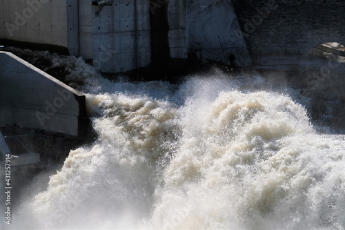 water flowing into the water