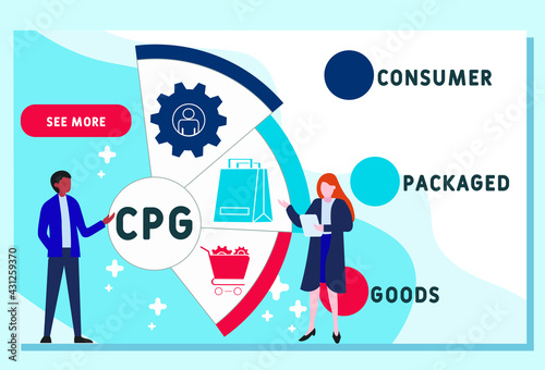 Vector website design template . CPG - Consumer Packaged Goods. business concept. illustration for website banner, marketing materials, business presentation, online advertising.