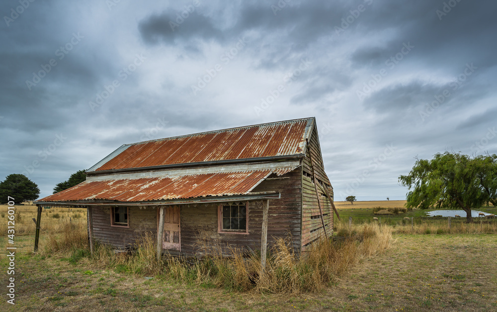 Old abandoned farm cottage