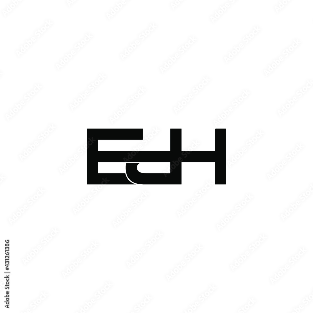 edh letter original monogram logo design edh letter original monogram logo design