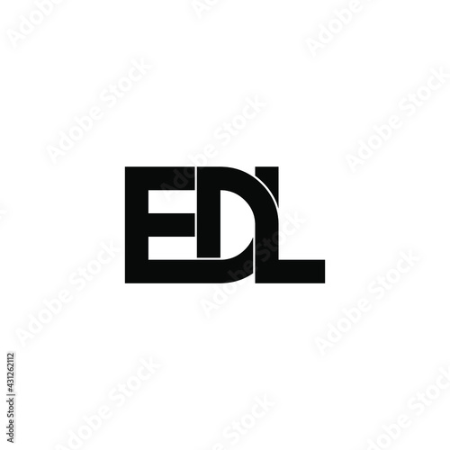 edl letter original monogram logo design photo