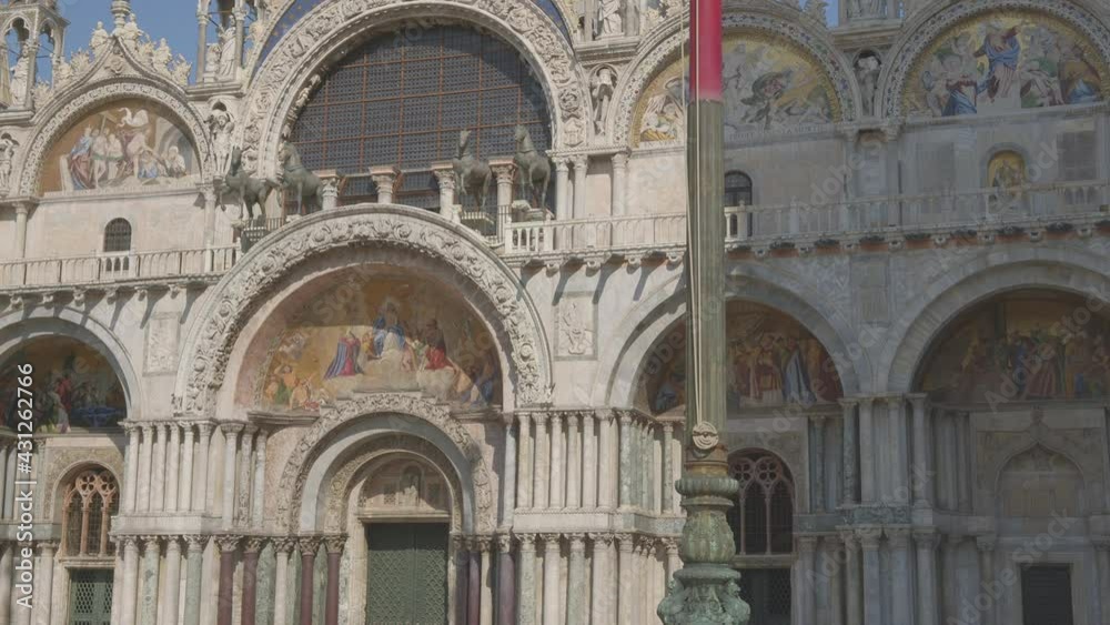 Flag Saint Mark's Basilica, Venice, Italy.(Piazza San Marco, Venezia, Italia) 4k Flag Saint Mark's Basilica, Venice, Italy.(Piazza San Marco, Venezia, Italia) 4k