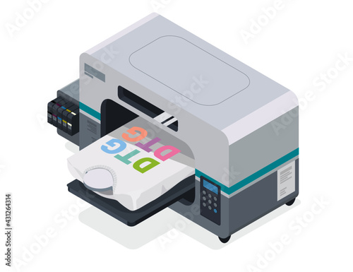 t shirt direct to garment printer isometric 3d cute business