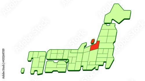 簡略した日本地図