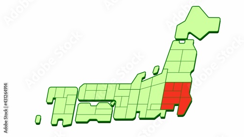 簡略した日本地図