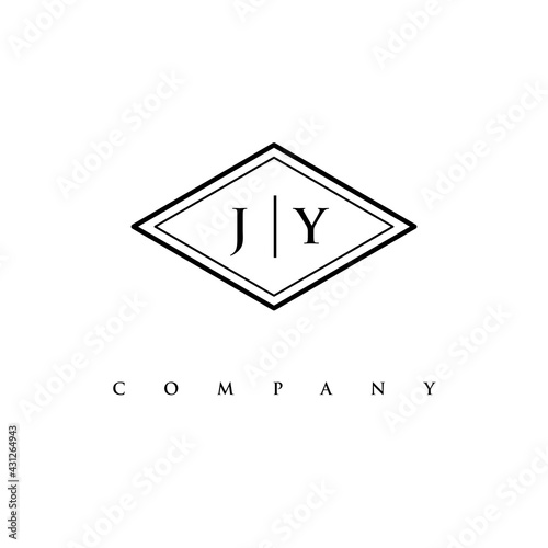 initial JY logo design vector