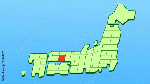 簡略した日本地図