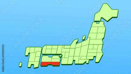 簡略した日本地図