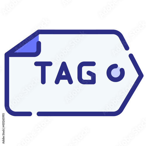 tag tagging seo keyword single isolated icon with dash or dashed line style