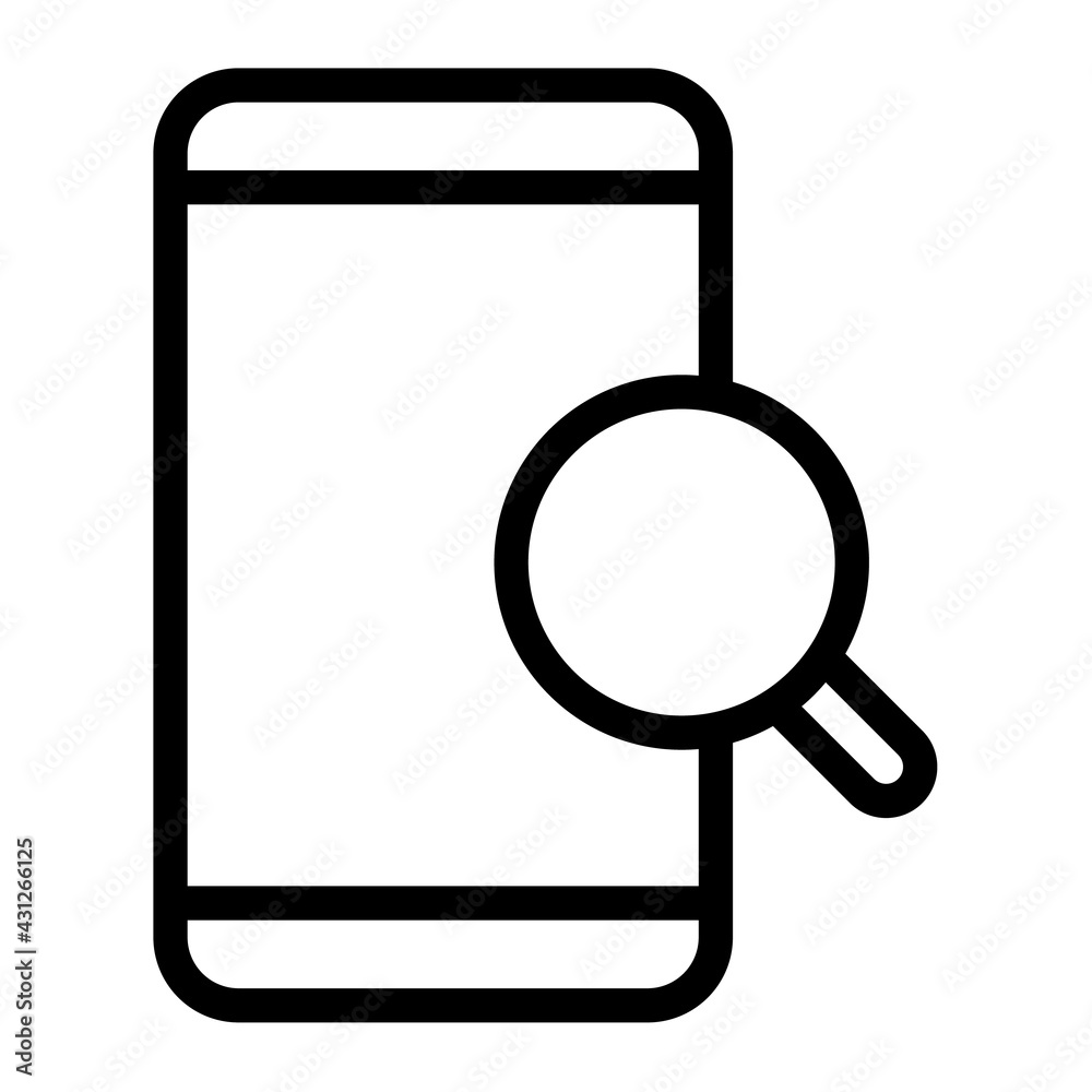 search phone find searching single isolated icon with outline style