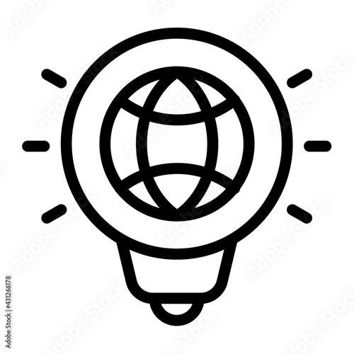 idea creative seo optimize single isolated icon with outline style