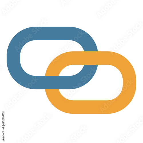 link connect chain bound single isolated icon with flat style