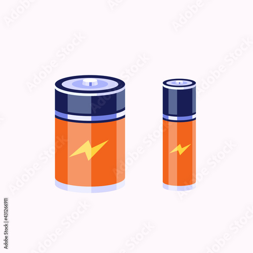 battery power vector isolated modern flat design