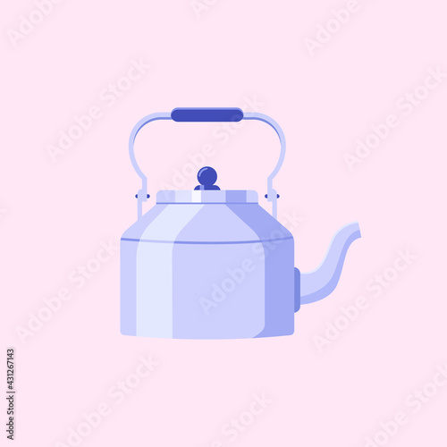 kettle iron vector isolated modern flat design