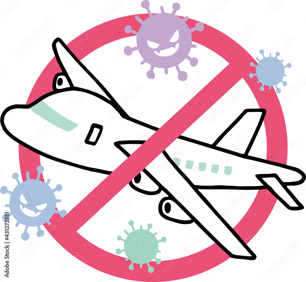 コロナウイルスによる旅行キャンセル 自粛のイラスト素材 Stock Vector Adobe Stock