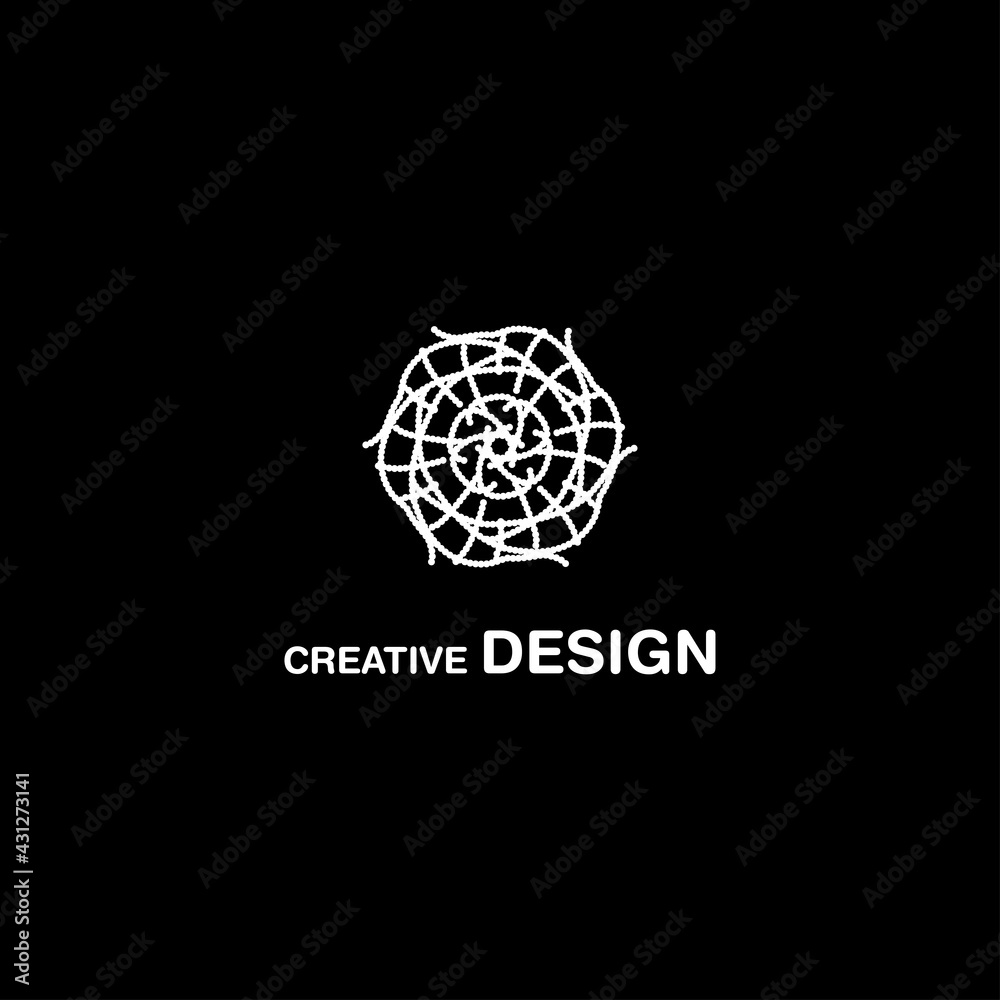 Abstract Dashed Line Creative Logo Design Art EPS10