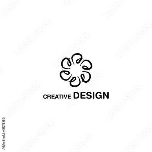Beautiful Flower Creative Logo Design Art eps10