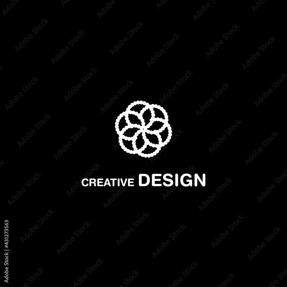 Creative Flower Abstract Logo Design Vector Art EPS10