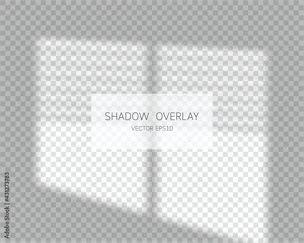 Shadow overlay effect. Natural shadows from window isolated on ...