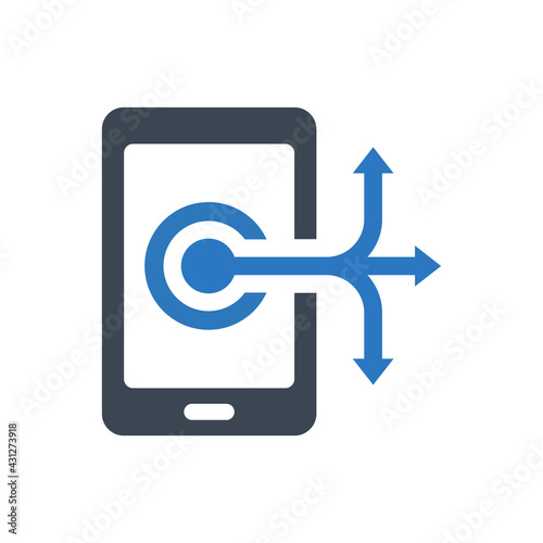 Mobile file sharing icon