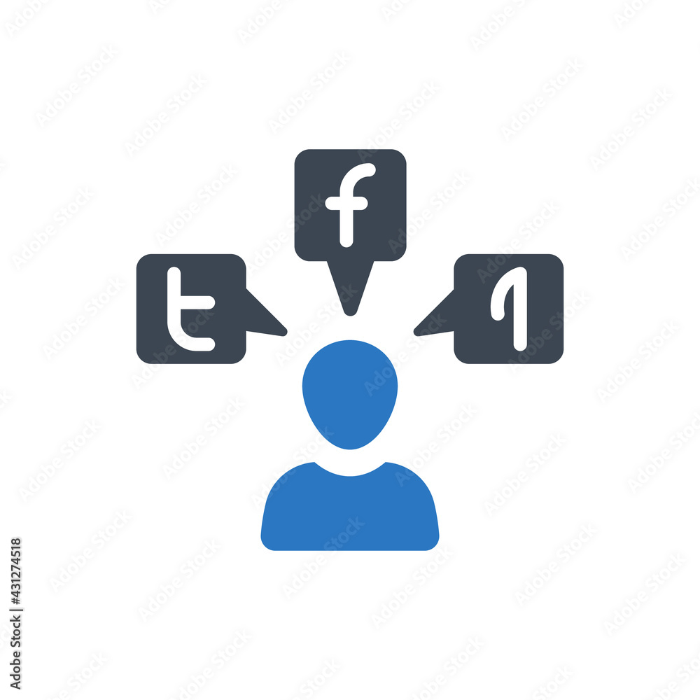 Social media marketing icon Social media marketing icon